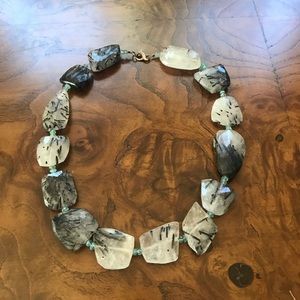 Rutilated quartz necklace